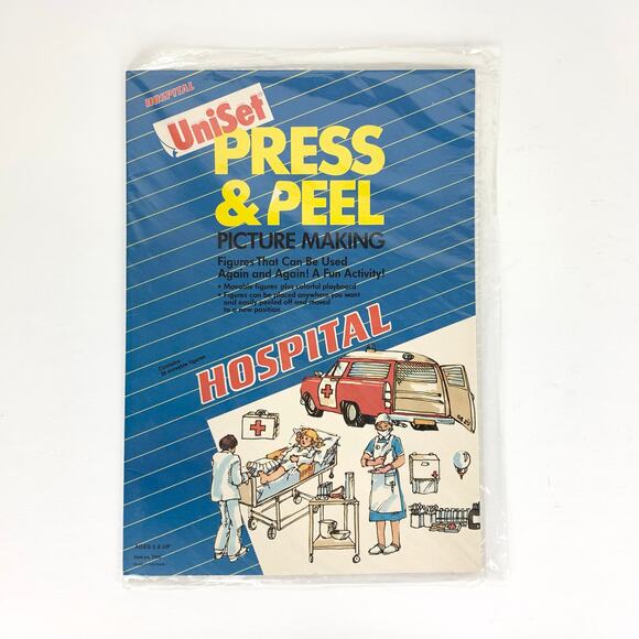 Vintage UniSet Press & Peel Picture Making Playset Sealed Hospital Set - Picture 1 of 12